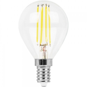 ЛАМПА FERON LED 7W 230V E14 2700K, LB-52 филамент шарик 25874