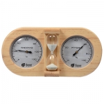 Термометр с гигрометром Банная станция с песочными часами 27х13,8х7,5см